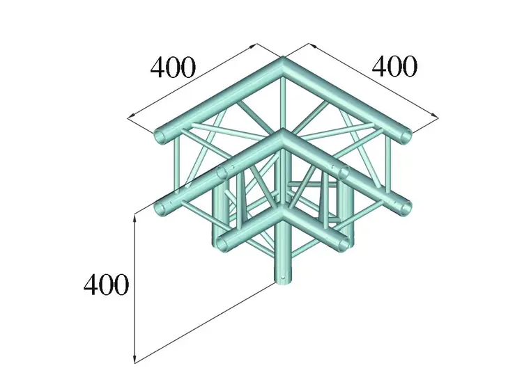 ALUTRUSS DECOLOCK DQ4-PAL30 3-way corner 90° (40x40x40) 